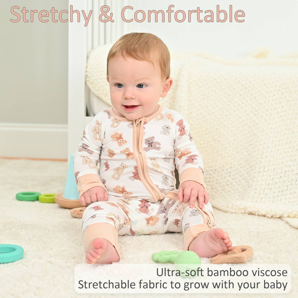 Bamboo Baby Convertible Zipper Pajama Teddy Bear
