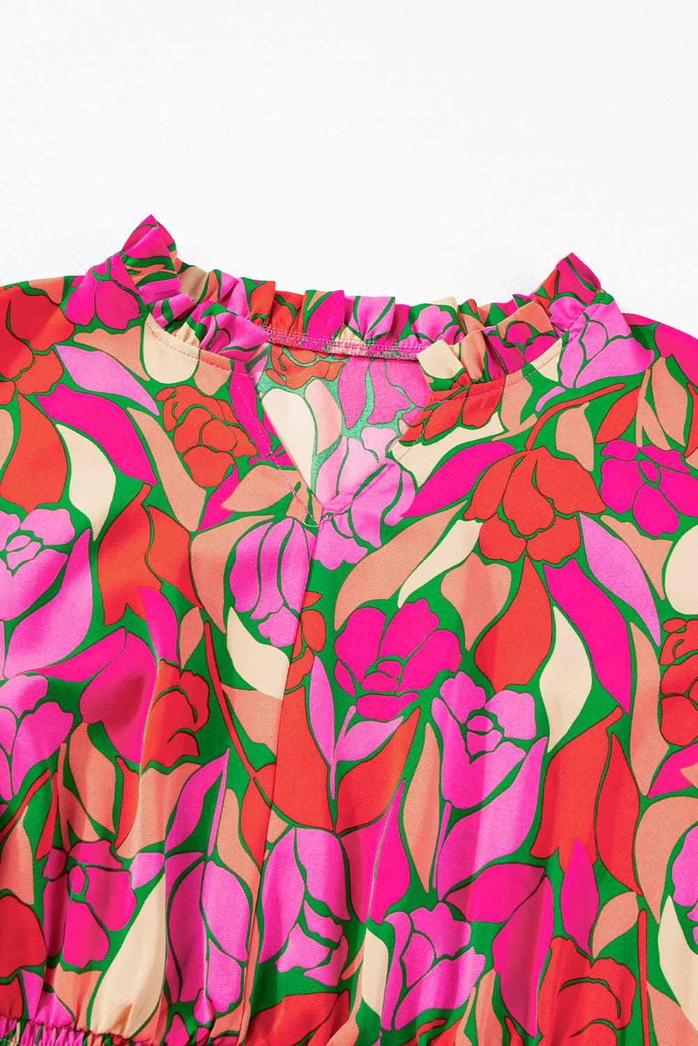 Floral Short Sleeve Smocked Waist Maxi Dress (S-XL)