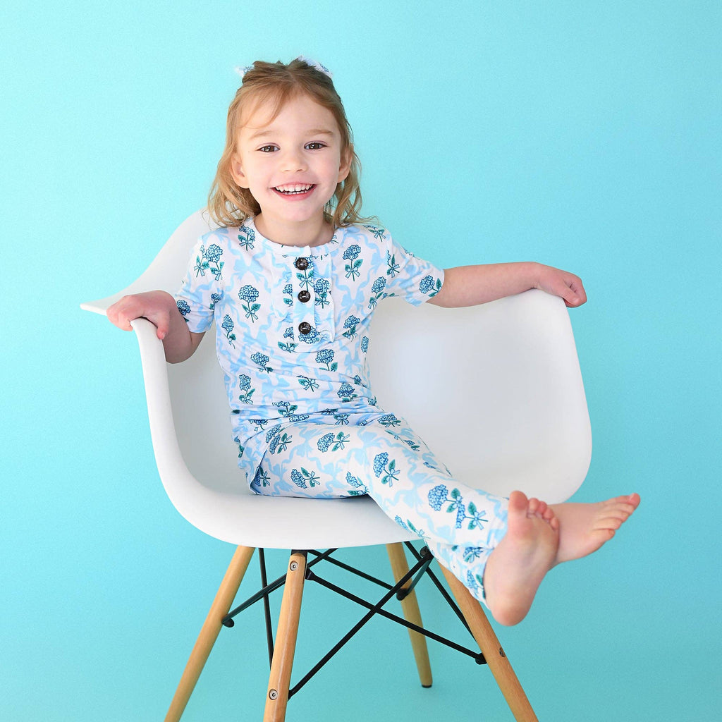 Savannah RUFFLE TWO PIECE Bamboo Floral Girls Lounge Set