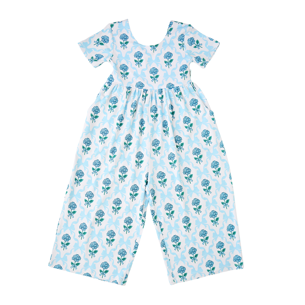 Savannah WIDE LEG ROMPER Bamboo Floral Kids Clothing Outfit