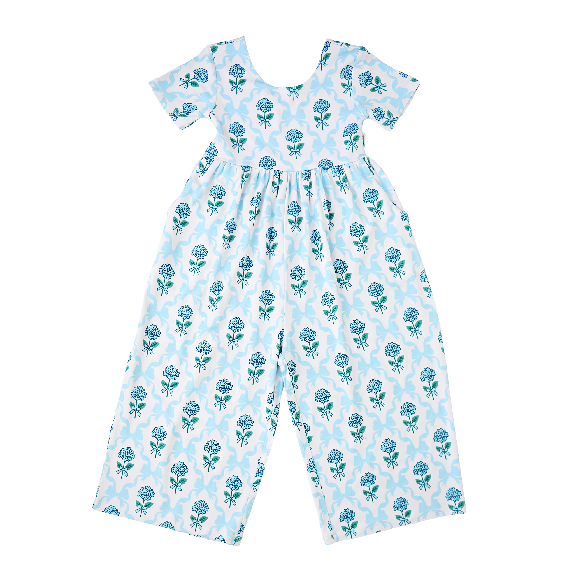 Savannah WIDE LEG ROMPER Bamboo Floral Kids Clothing Outfit