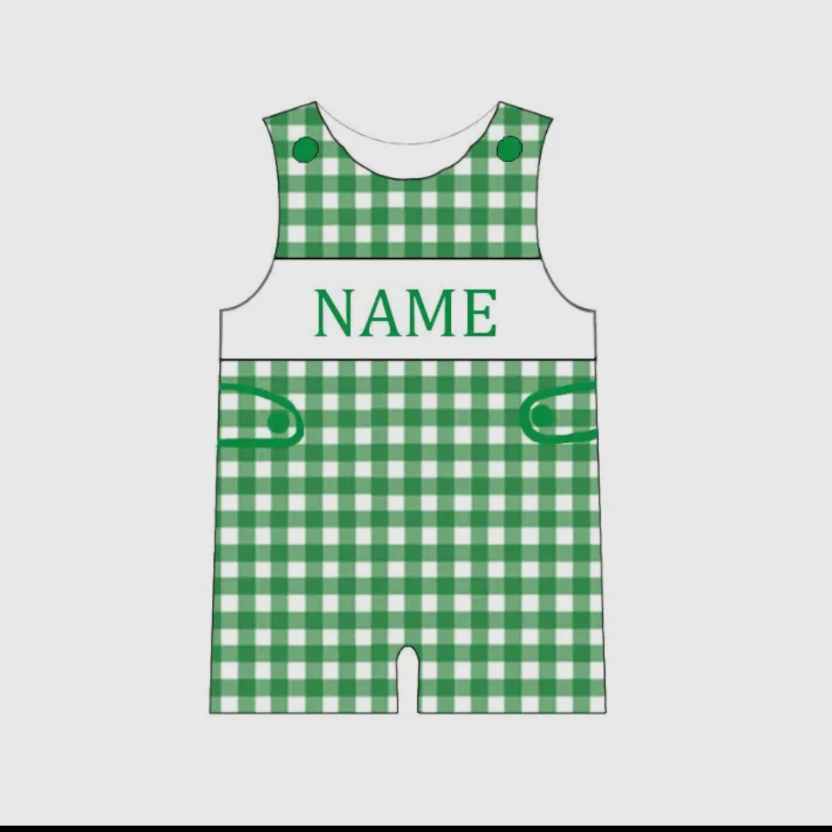 Green Plaid Boys Jon Jon