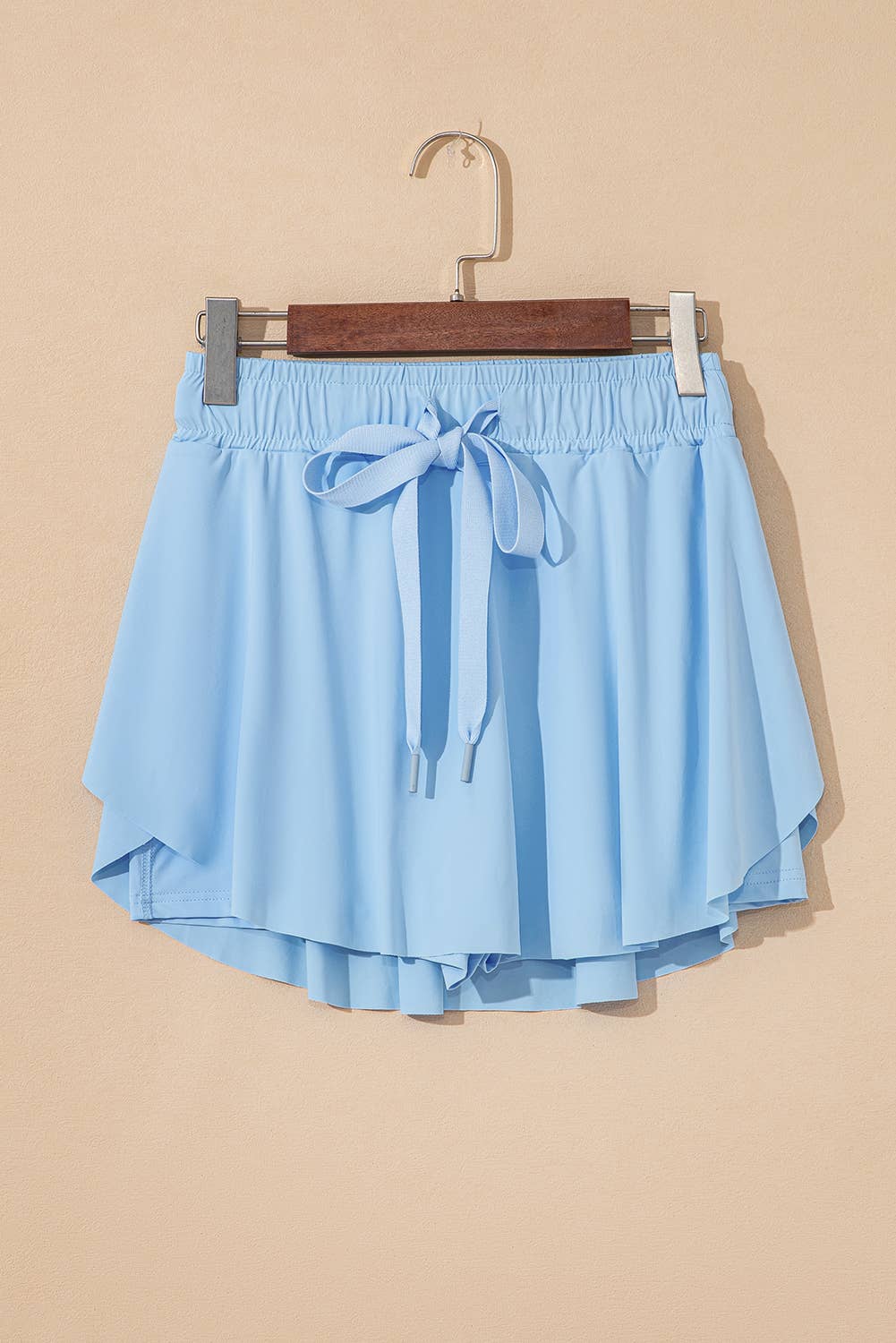 Drawstring Elastic Waistband Lined Tennis Skorts