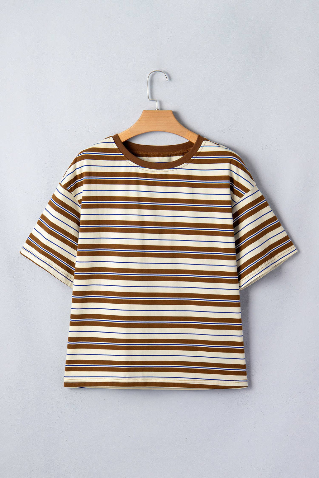 Stripe Womens Casual Oversized Tee (S-XL)