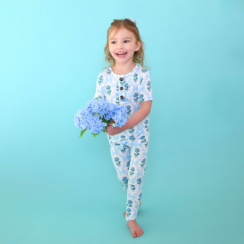 Savannah RUFFLE TWO PIECE Bamboo Floral Girls Lounge Set