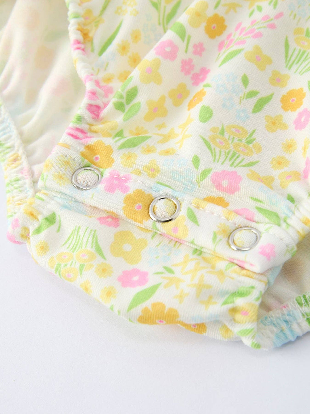 Spring Floral Smocked Baby Girl Romper