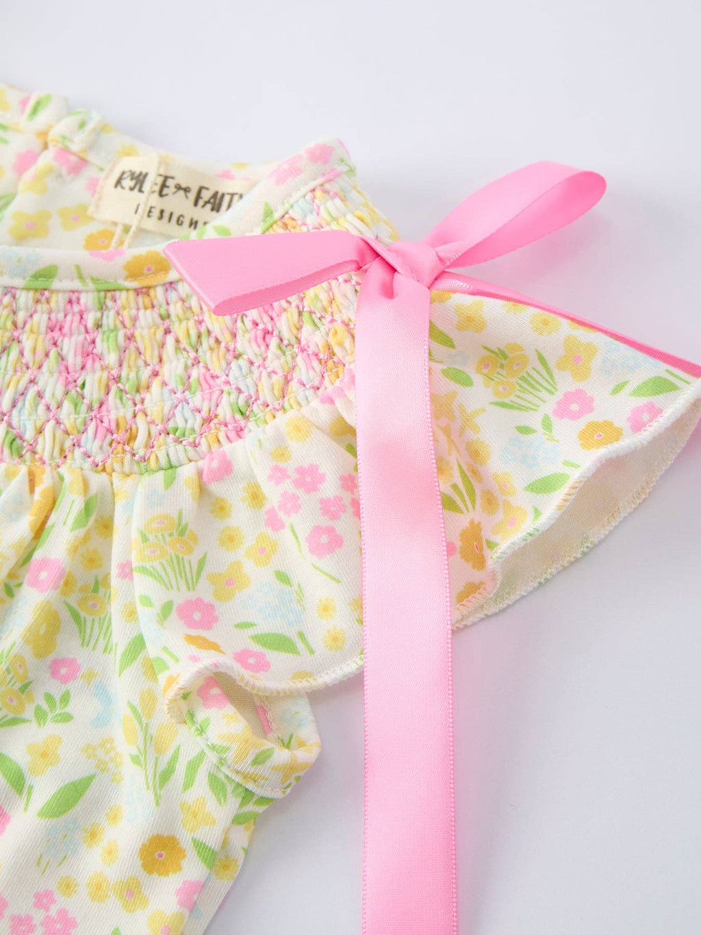 Spring Floral Smocked Baby Girl Romper