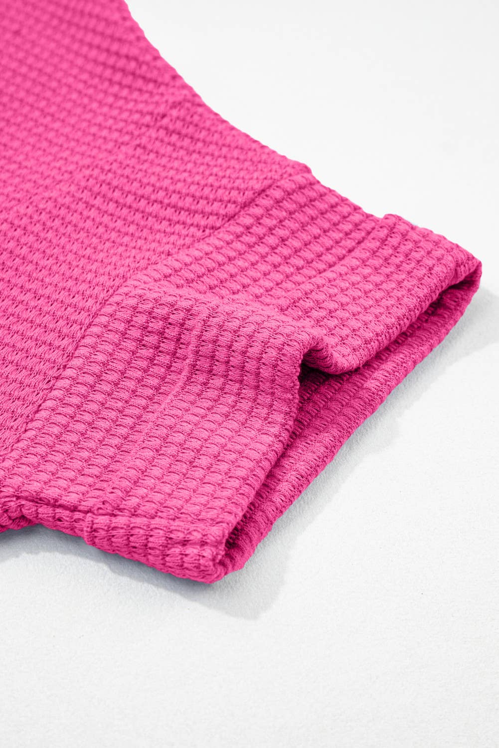 Plus Size Waffle V Neck Short Sleeve Knit Top (S-4X)
