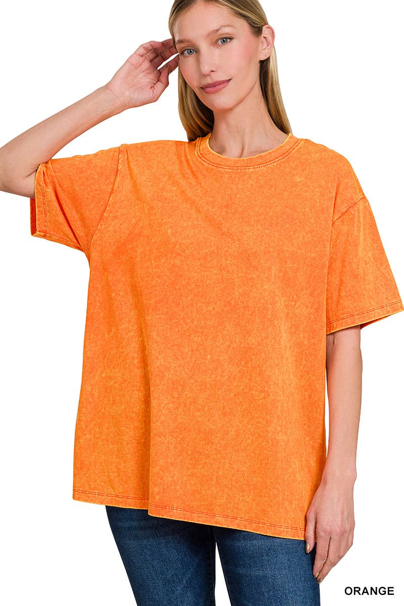 Vintage Wash Oversize Cotton Tee Zenana