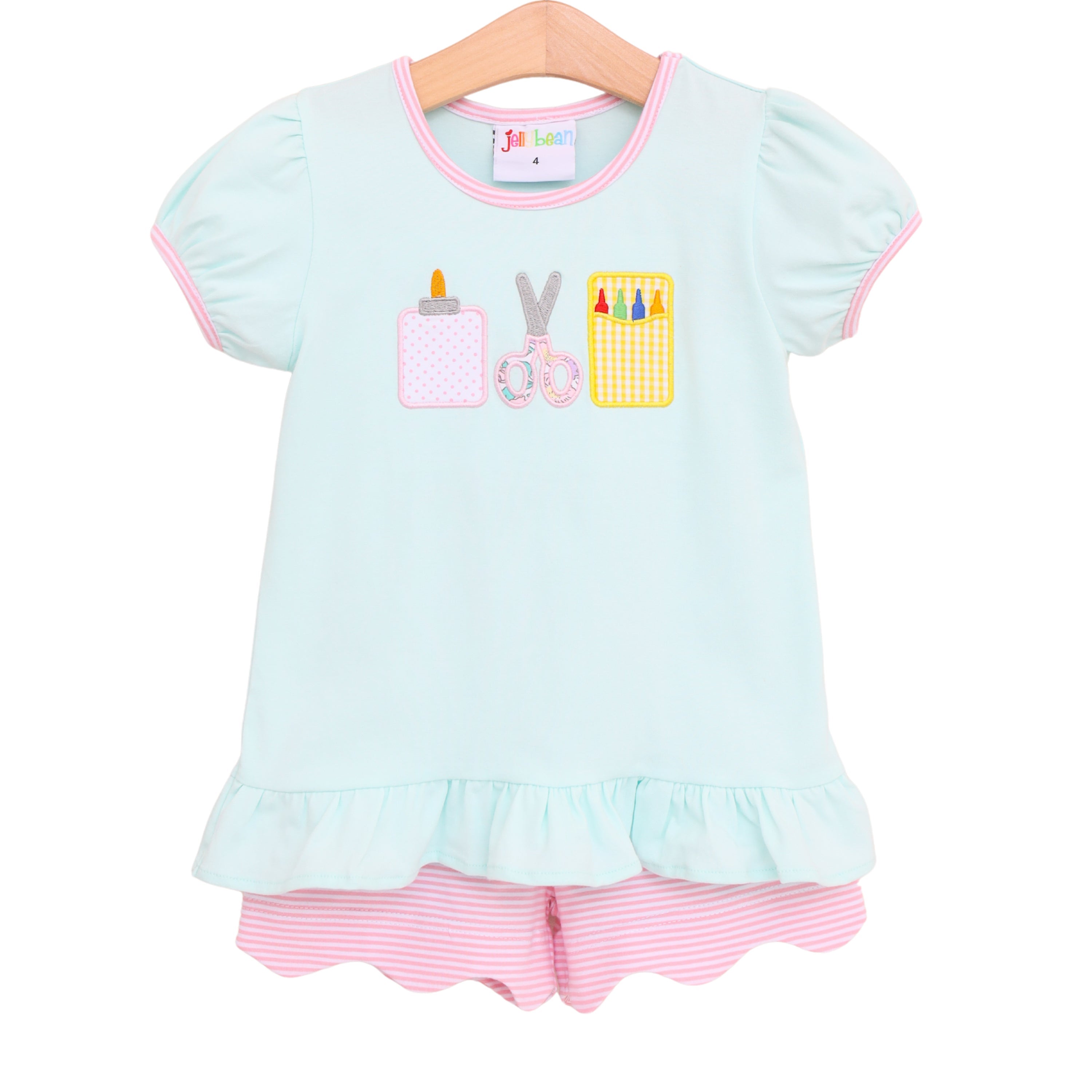 Ready Set Learn Scalloped Short Set