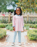 Annie Pant Set- Light Blue & Pink