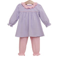 Audrey Bloomer Pants Set - Lavender Stripe / Light Pink