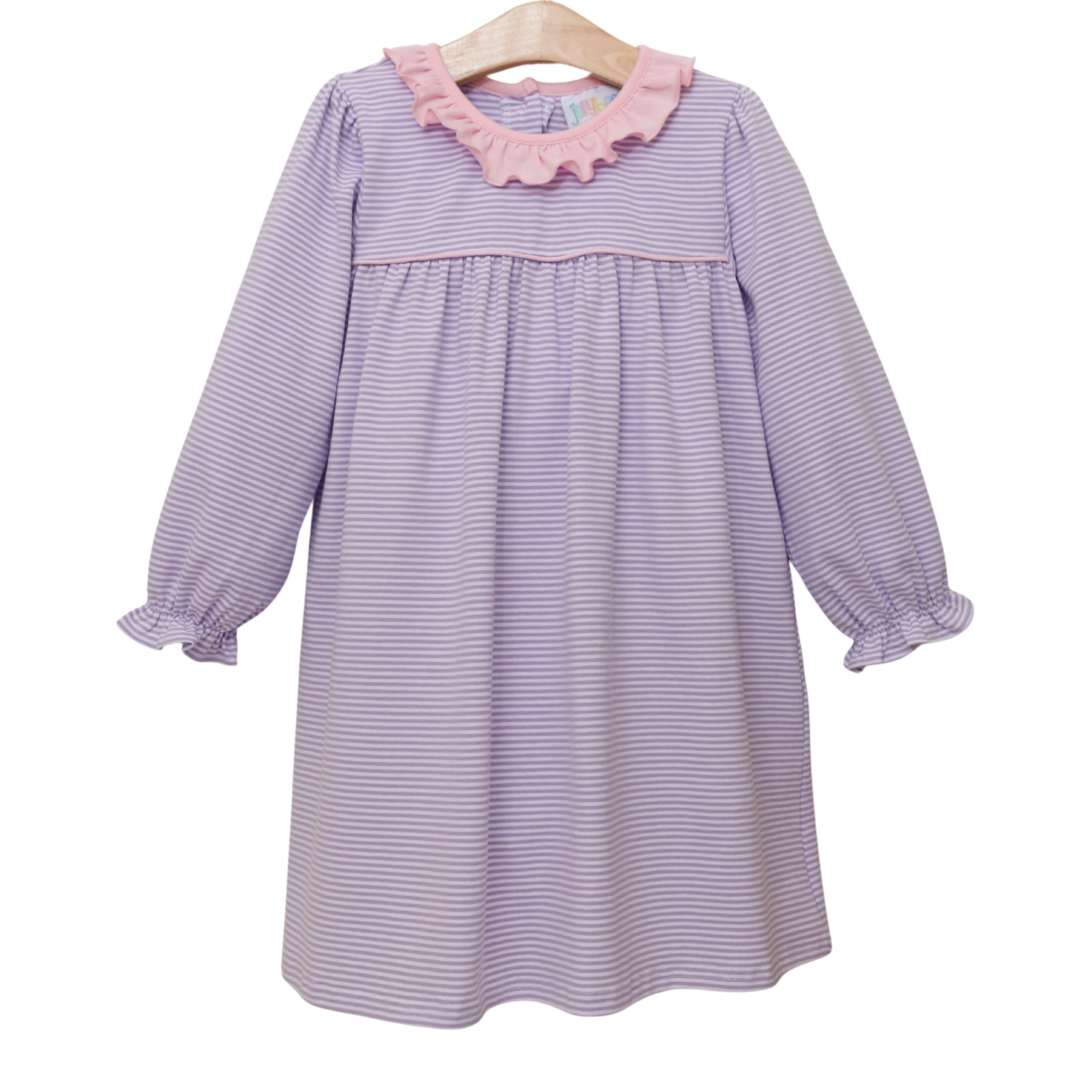 Audrey Dress - Lavender Stripe / Light Pink