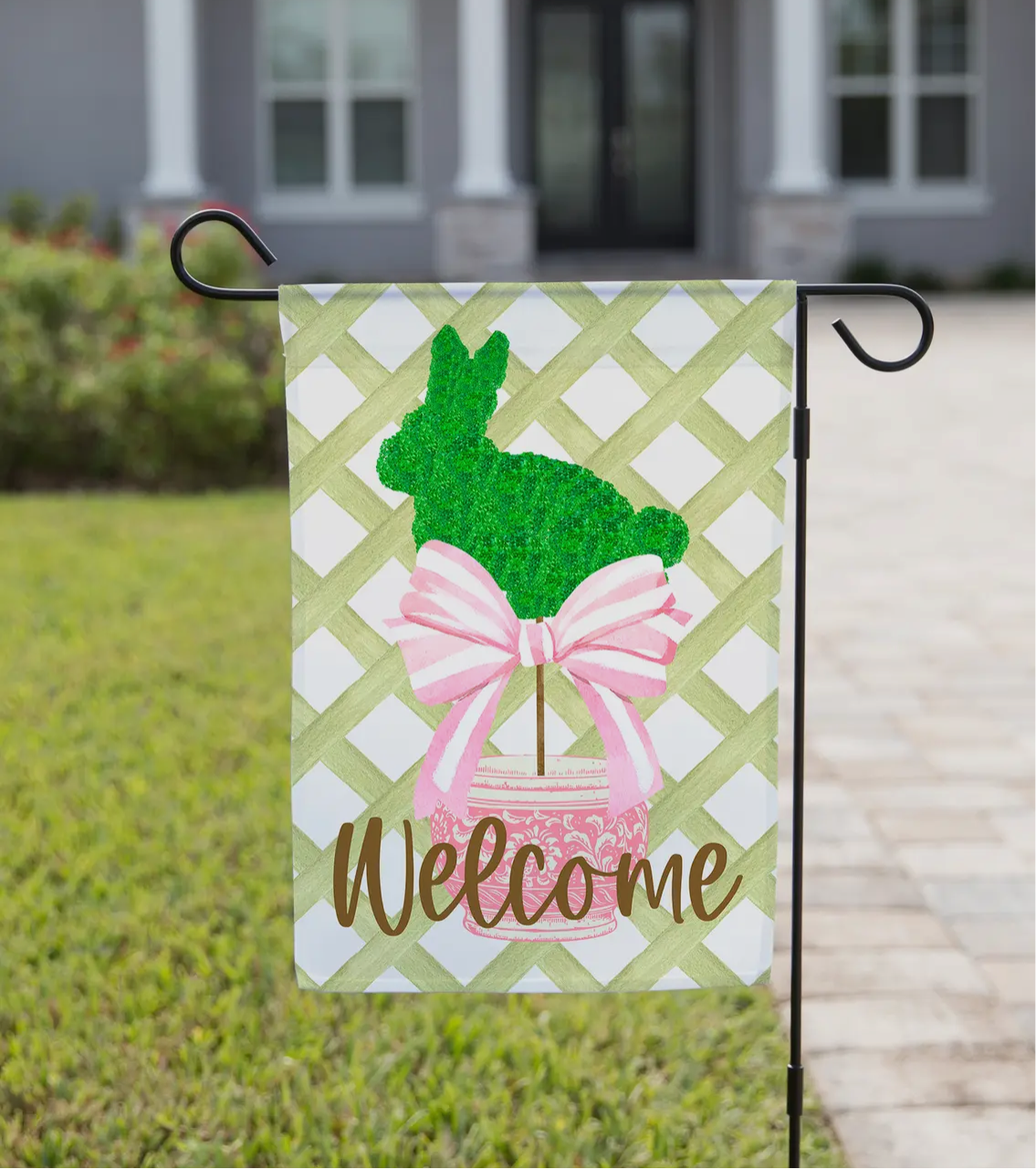 Easter Topiary Basket Garden Flag