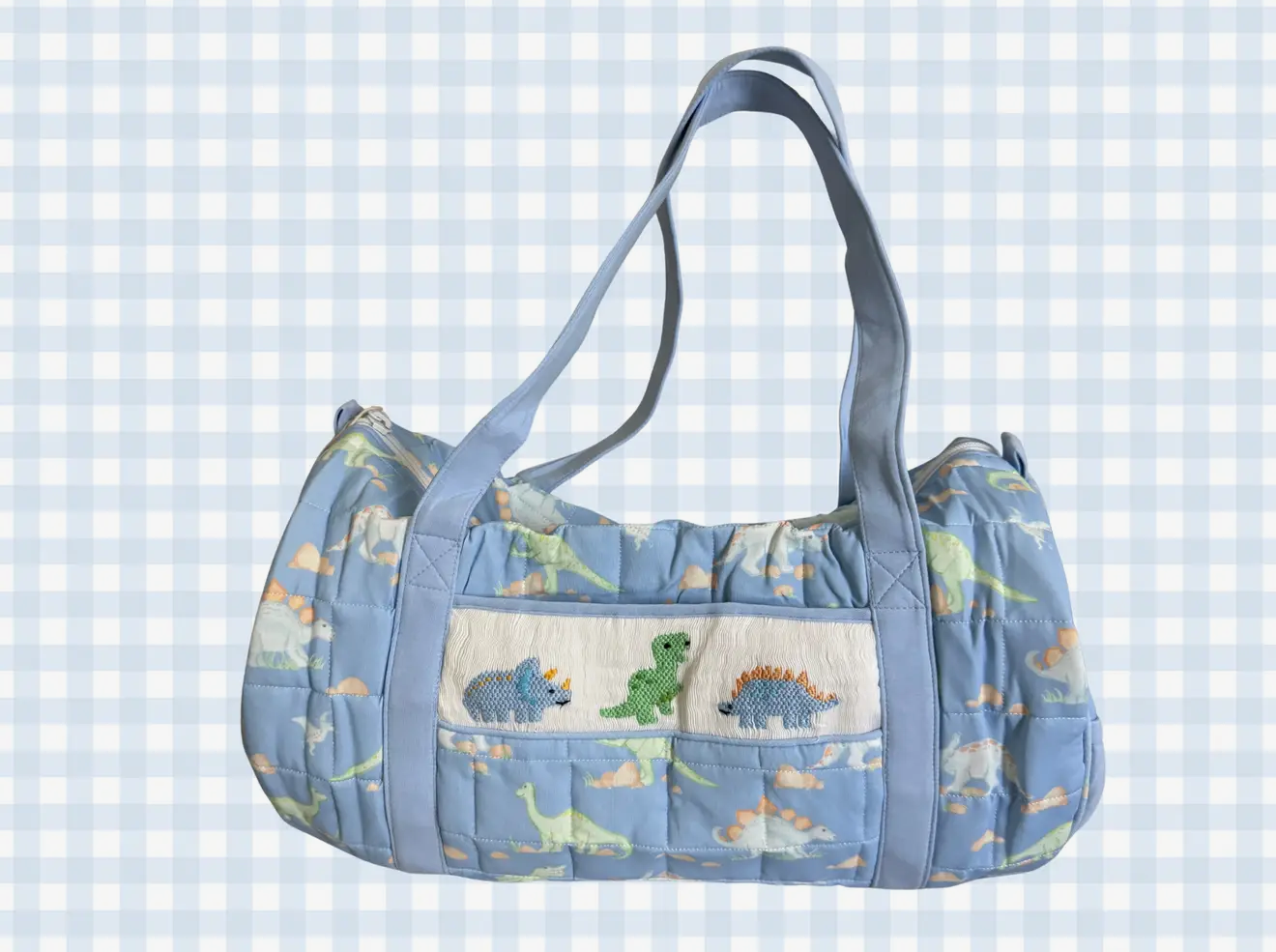 Dino Smocked Kids Duffle