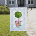 Floral Potted Topiary Garden Flag