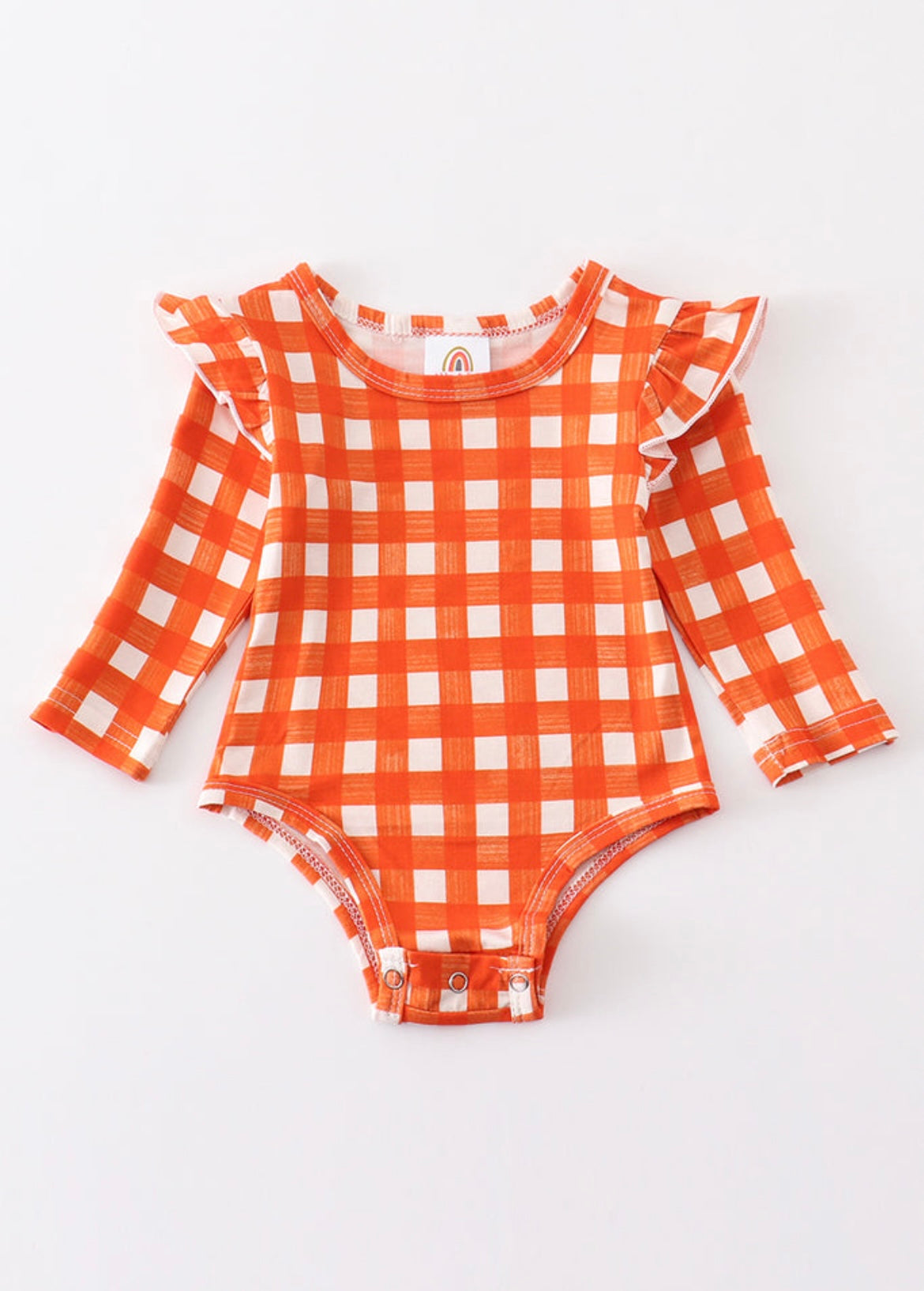 Orange Gingham Onsie