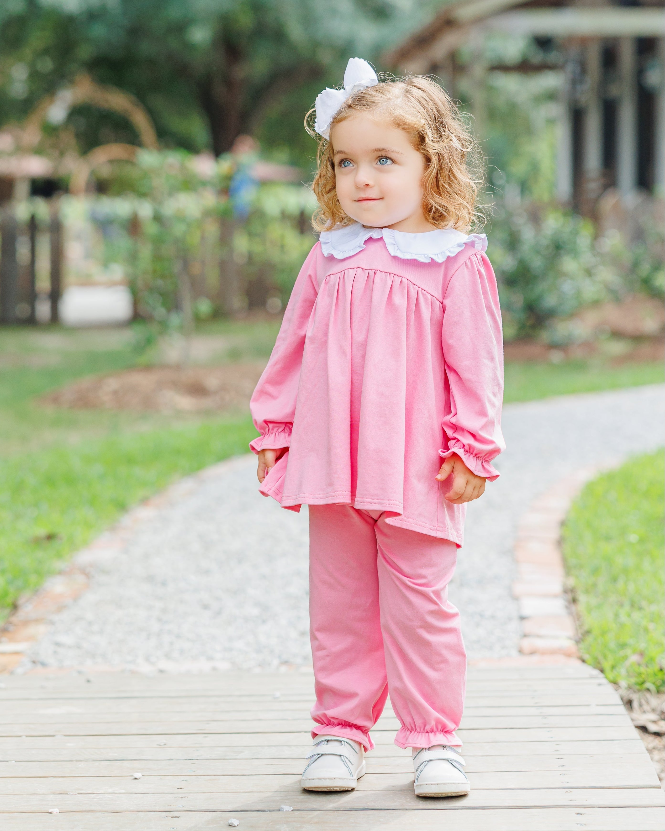 Catherine Bloomers Pants Set - Pink