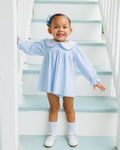 Catherine Diaper Set - Light Blue Windowpane