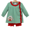 Christmas Cottage Ruffle Bloomer Set