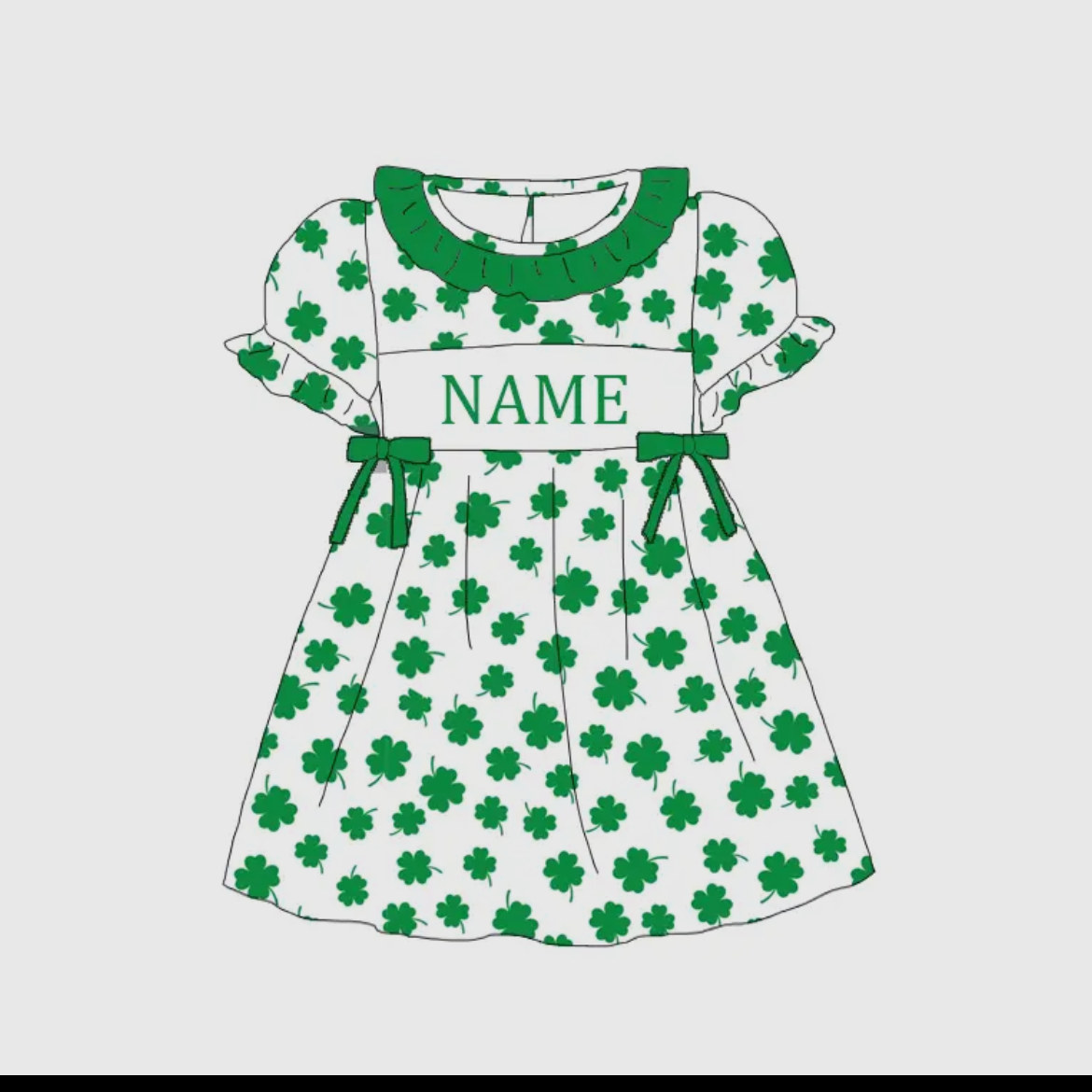 Girls Four Leaf Clover Dress