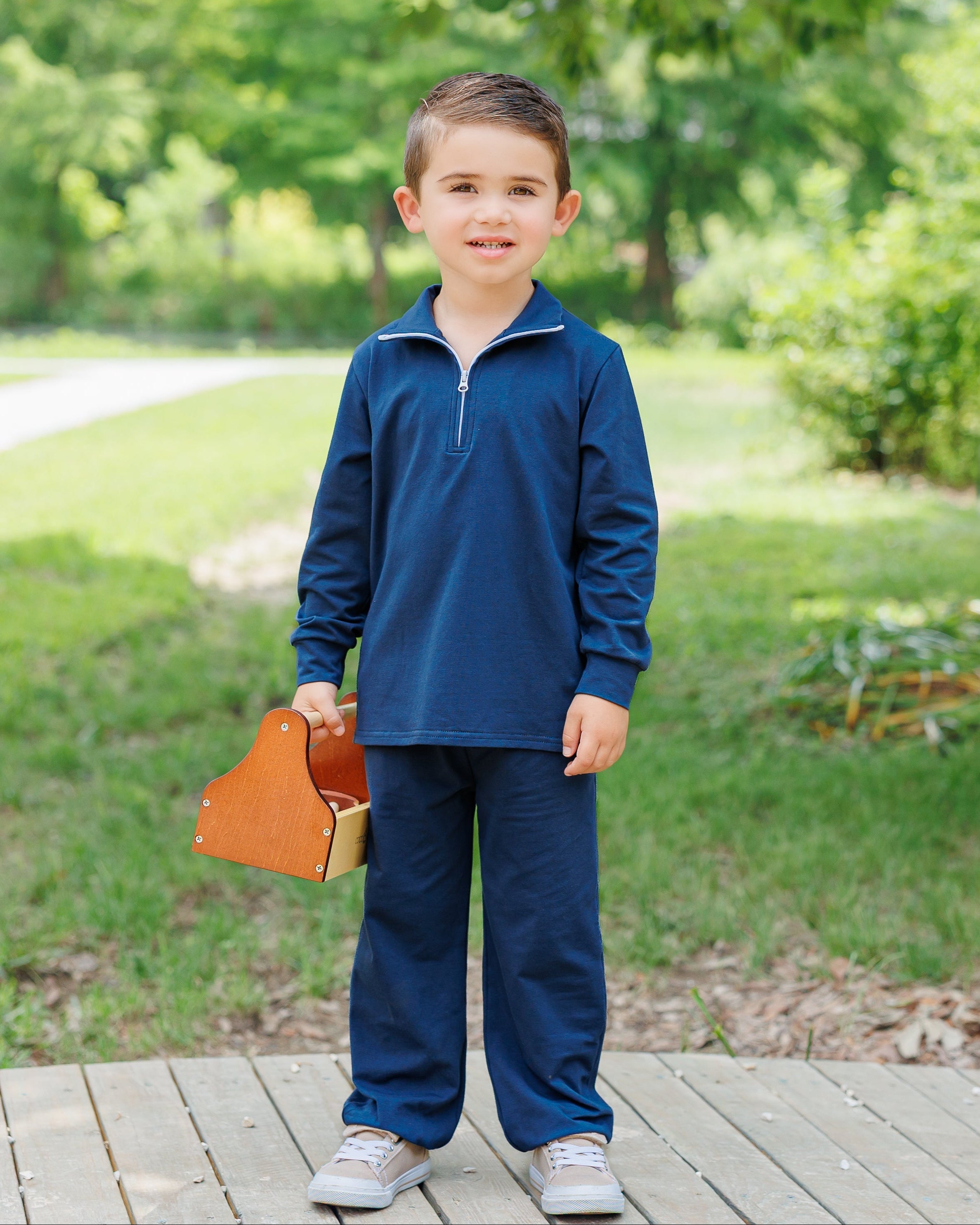 Evan Pullover Set - Navy
