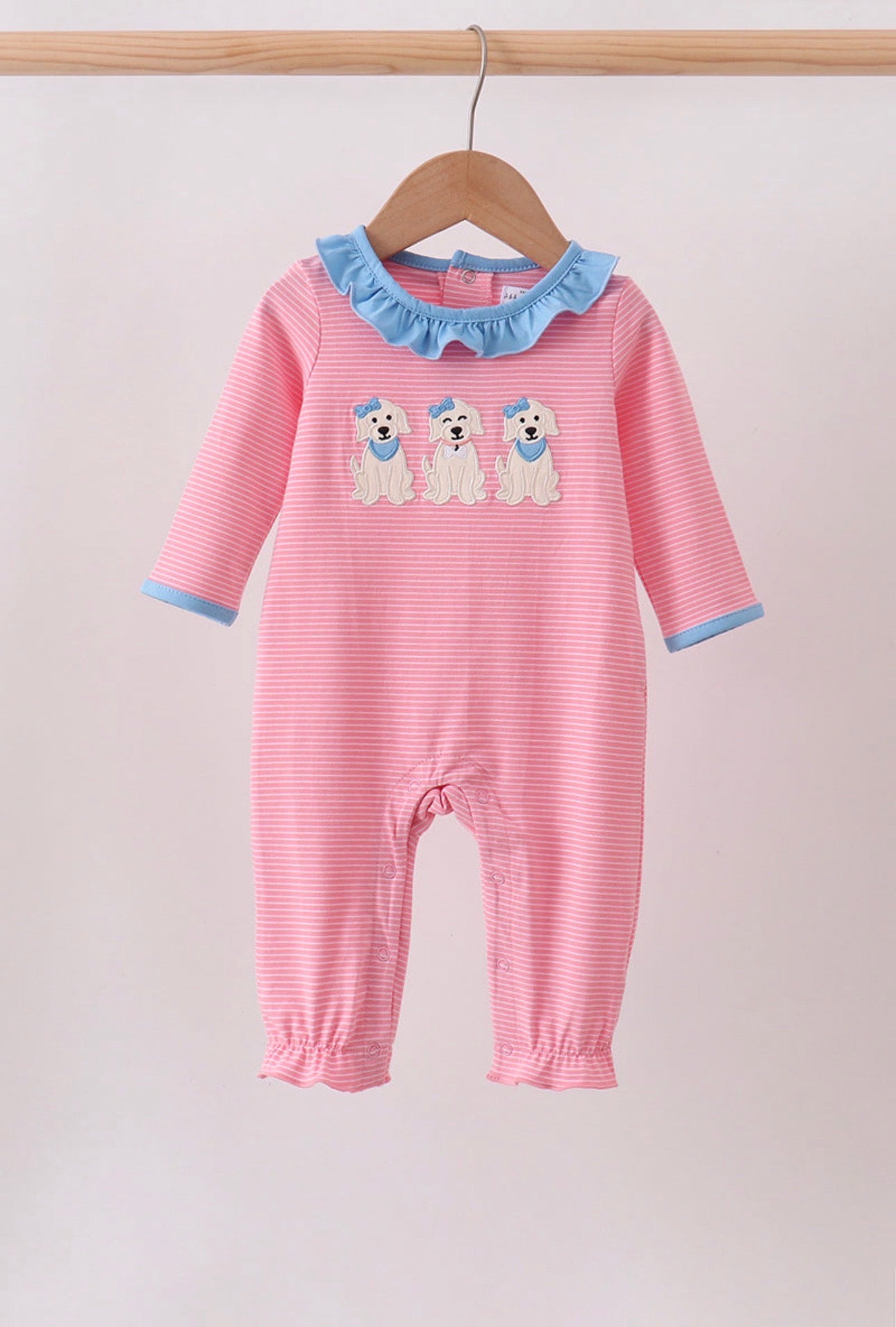 Pink Stripe Puppy Bubble