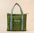 Everyday Quilted Tote - Everbloom Forest Green