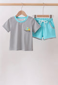 Black Stripe Embroidered Excavator Set