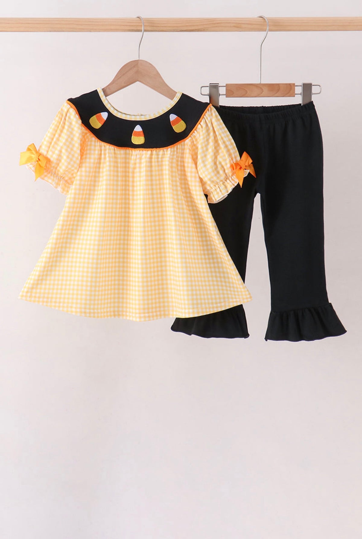 Candy Gingham Ruffle Pants Set