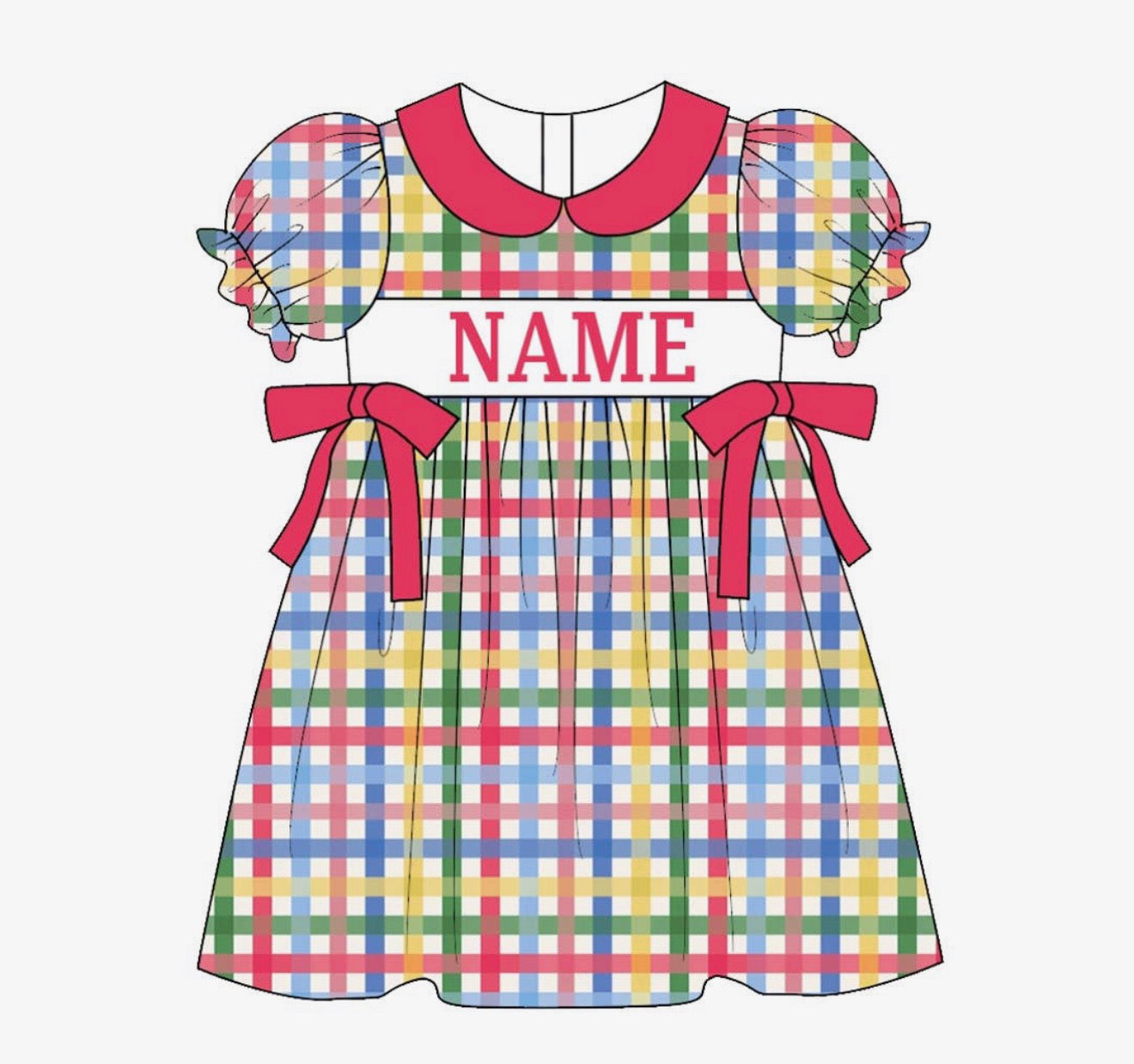 Plaid Custom Girls Dress