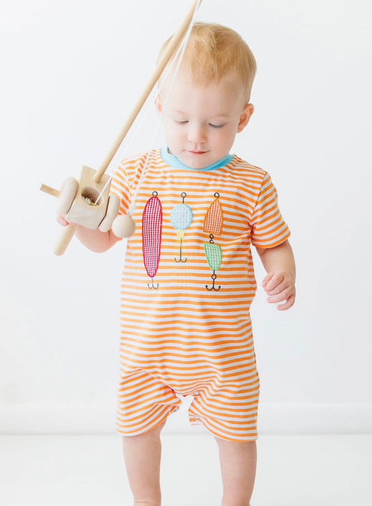 Jellybean Fishing Lure Appliqué Romper