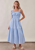 Embroidered Tiered Maxi Dress