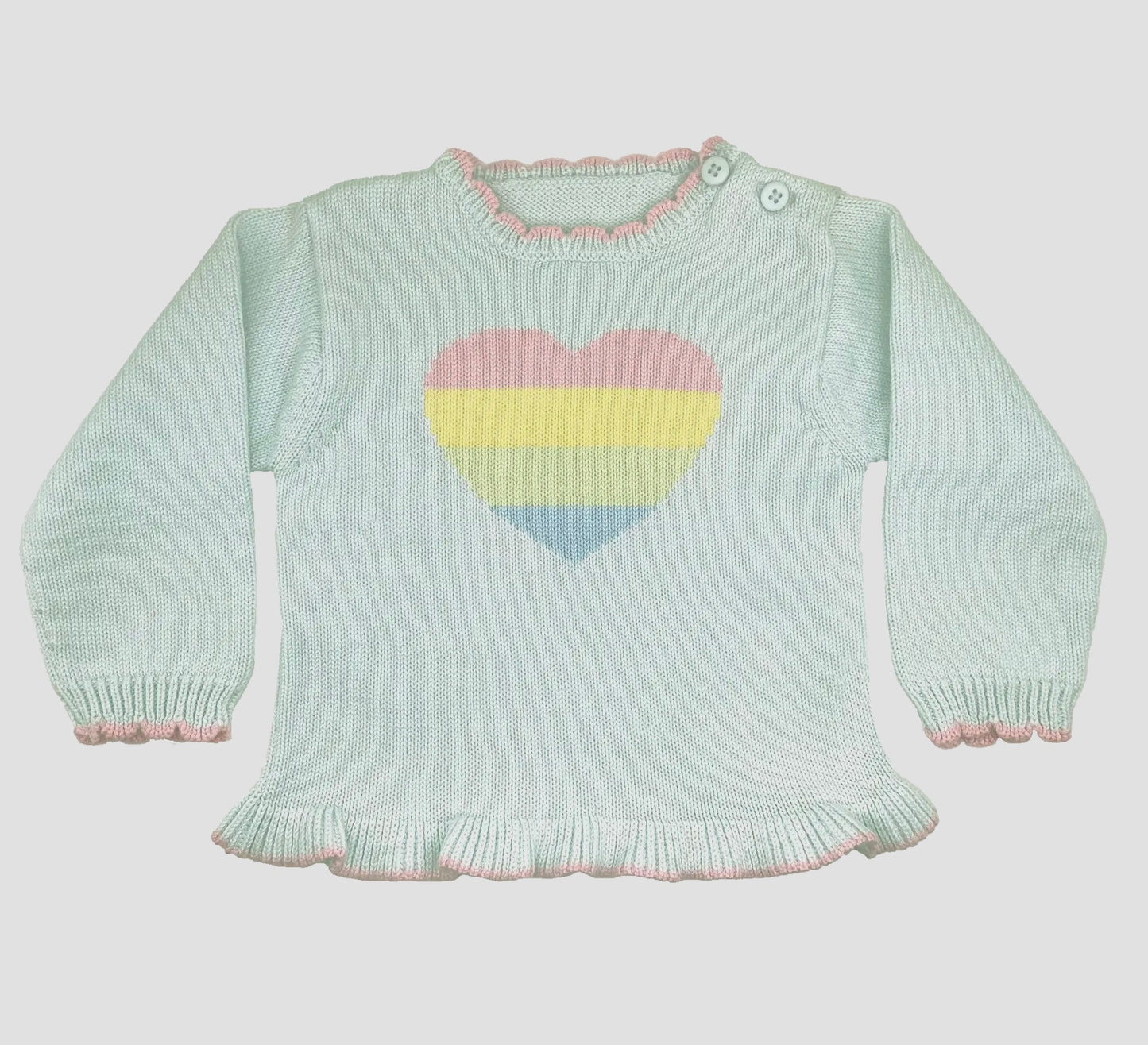Zubels rainbow heart sweater