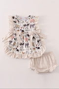 Beige Farm Bloomer Set