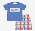 Back to School Plaid Short Set