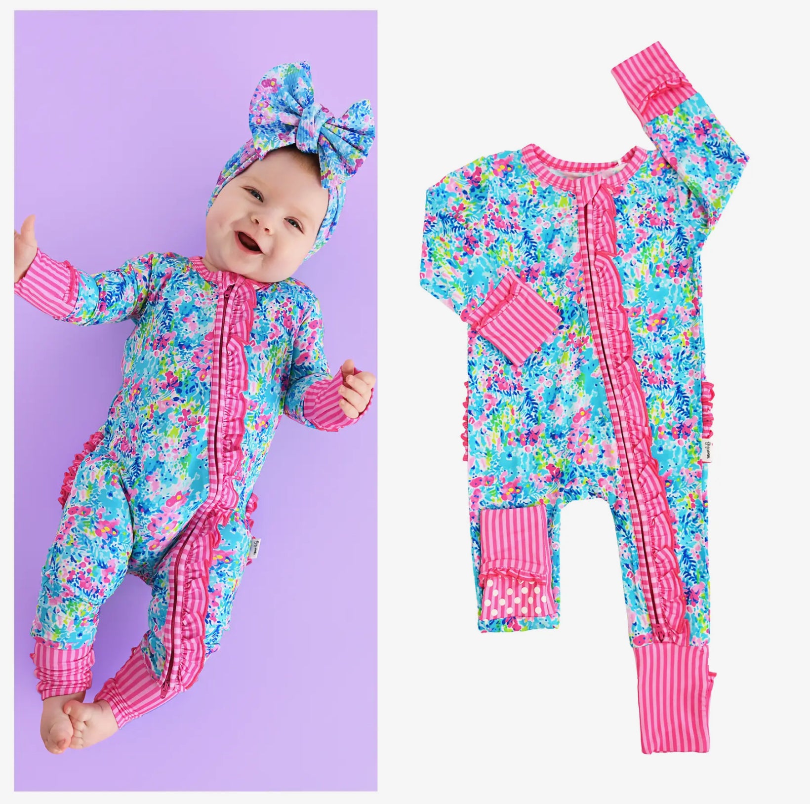 Ella Ruffle Bamboo Zip
