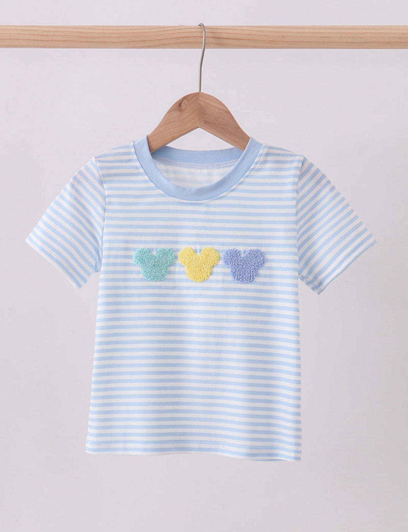Boys French Knot Mouse Head Shirt