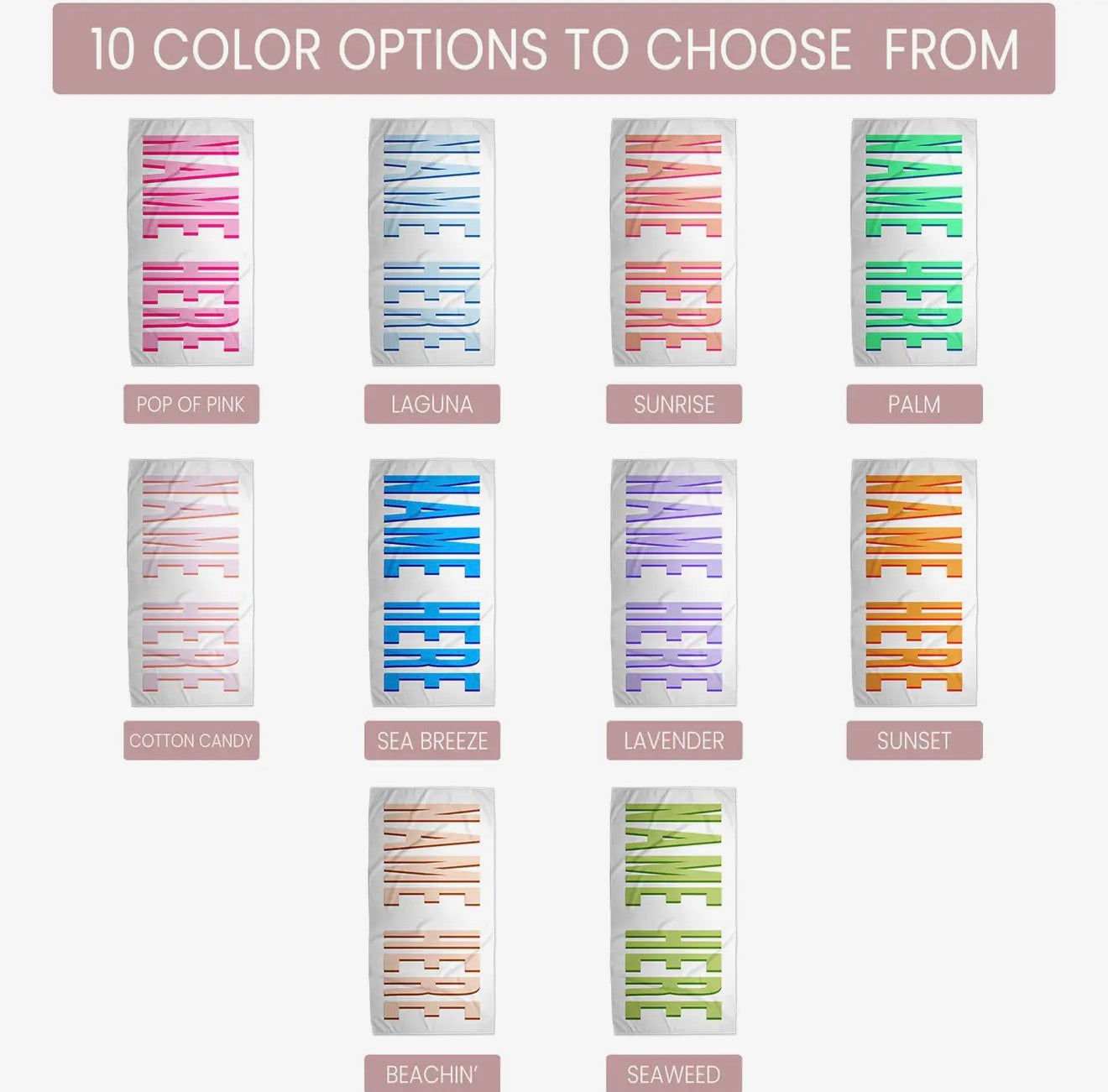 Custom Name Towels - Large