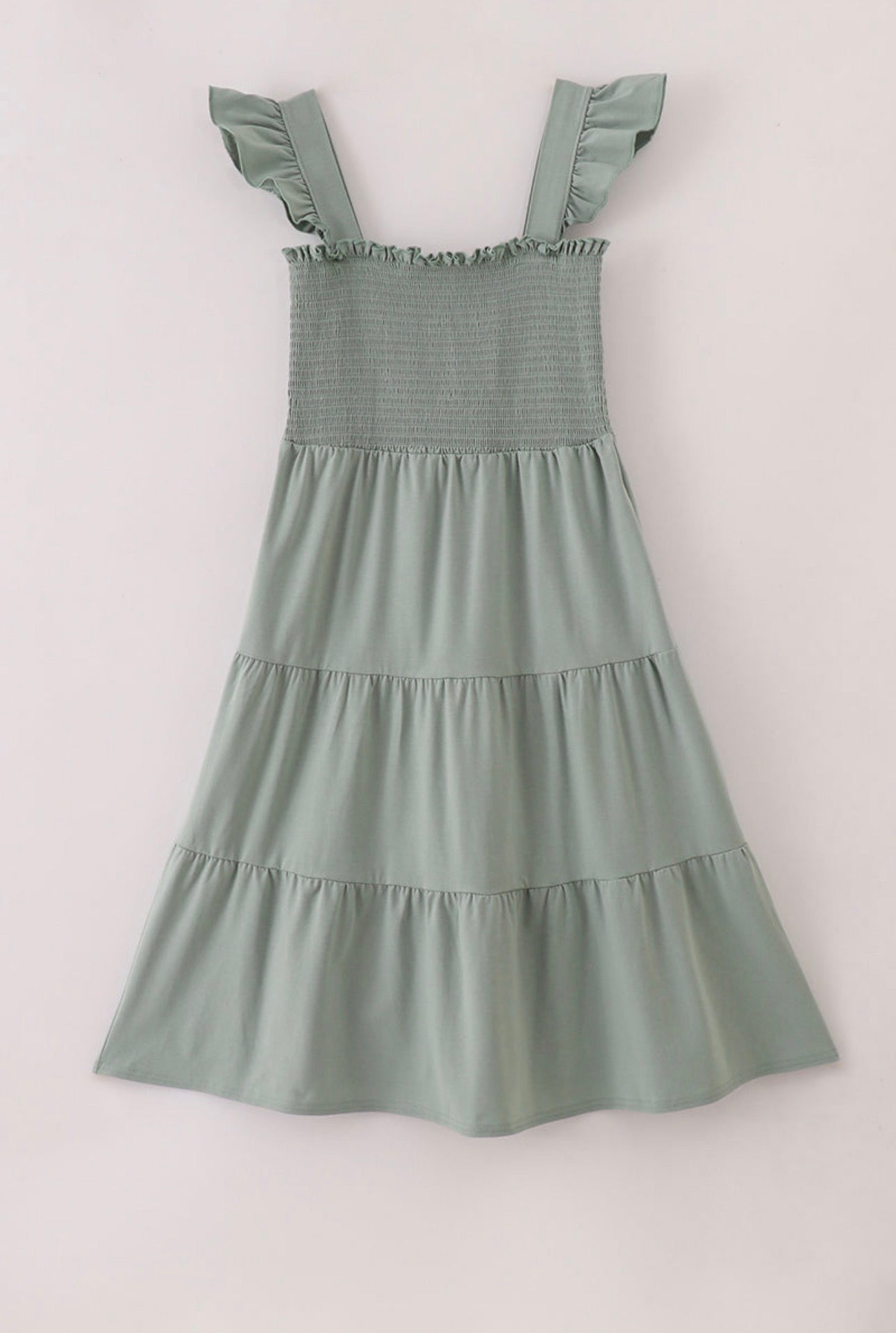 Sage Green Ruffle Dress