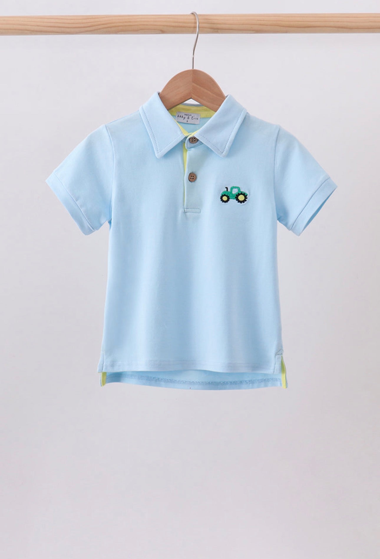 Blue Tractor Embroidered Polo