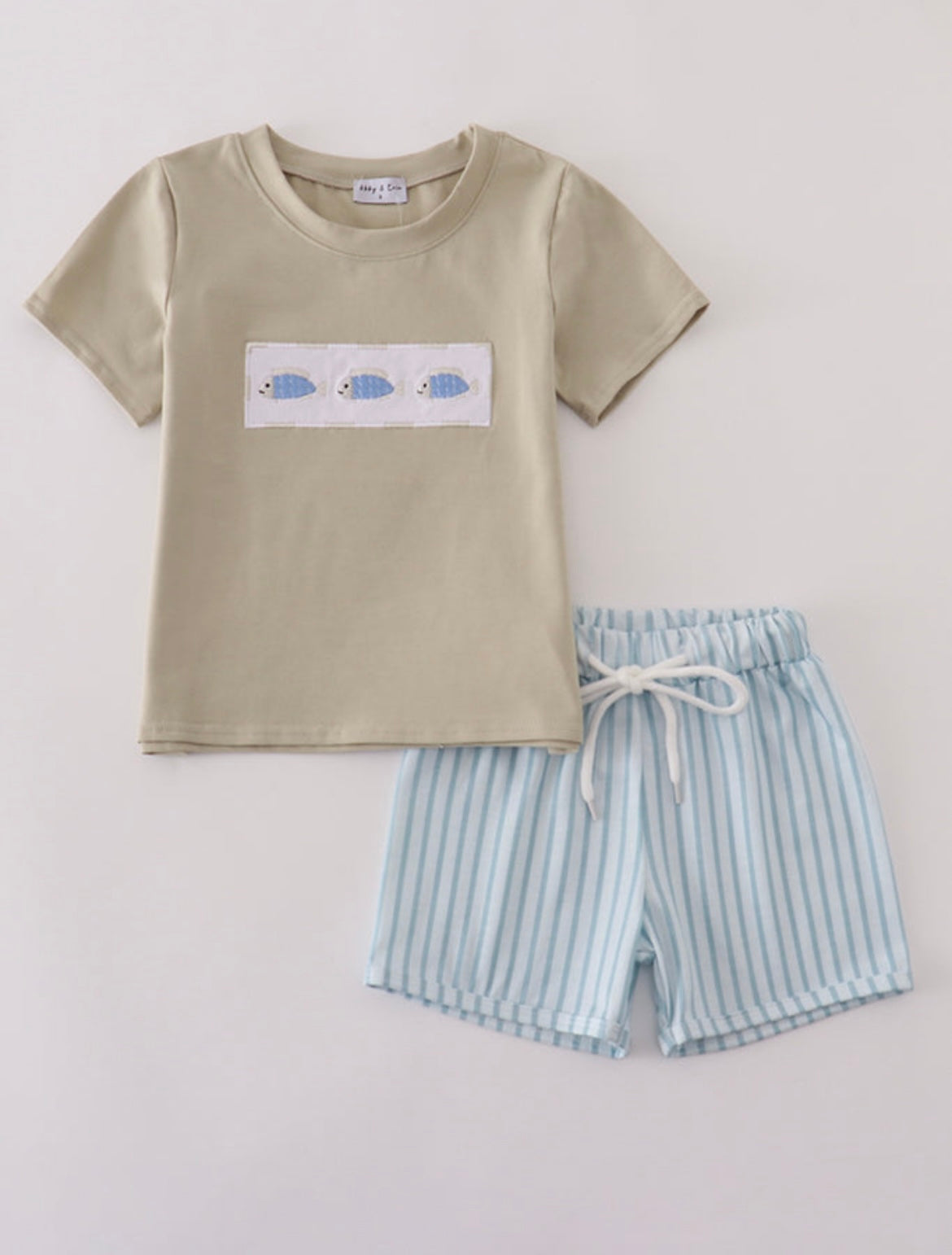 Stripe Fish Short Set