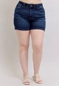 Judy Blue Plus Dark Wash Shorts