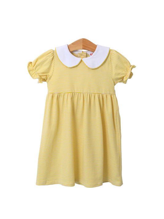 Jellybean Charlotte Dress- Yellow Stripe