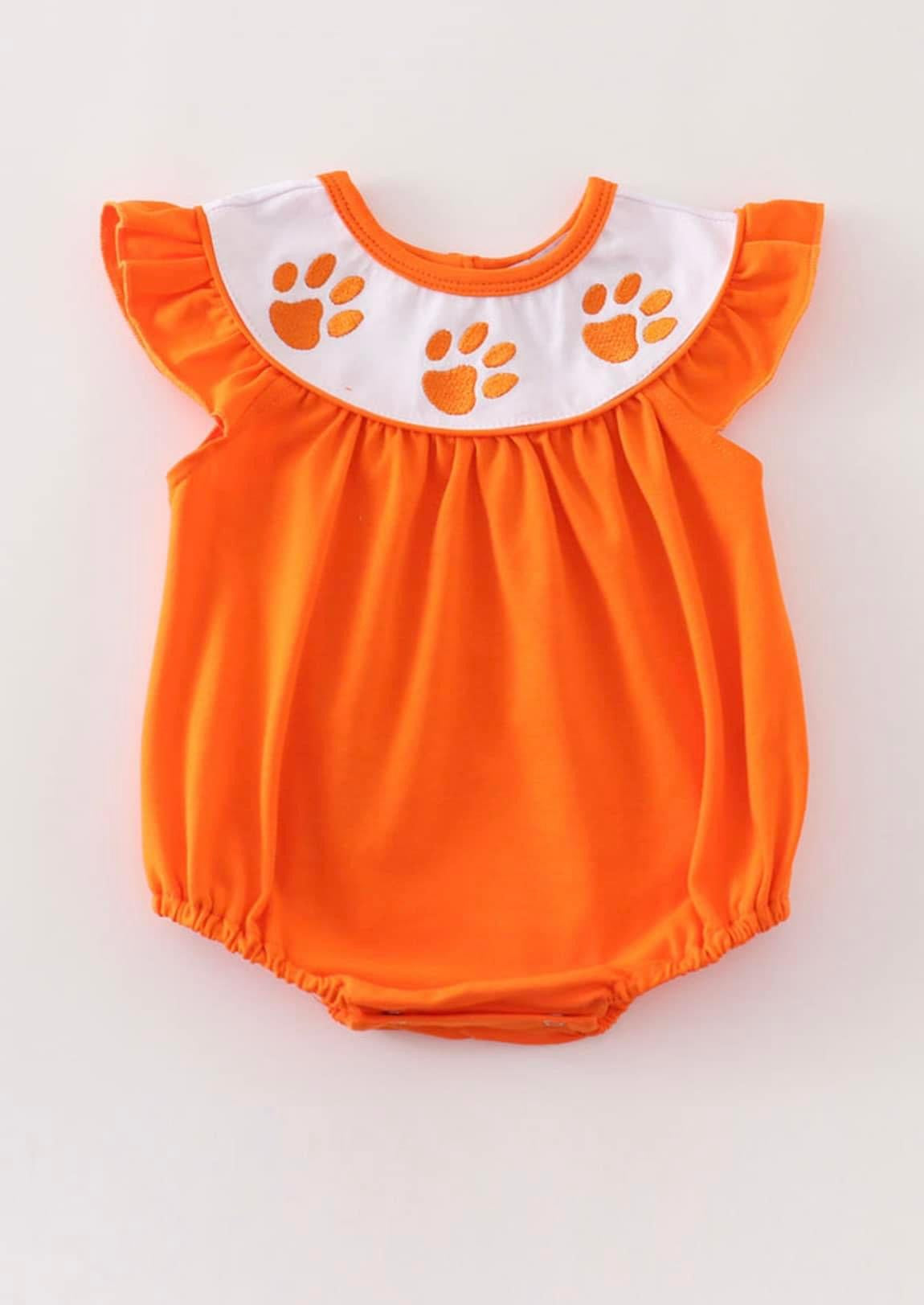 Orange Paw Print Bubble