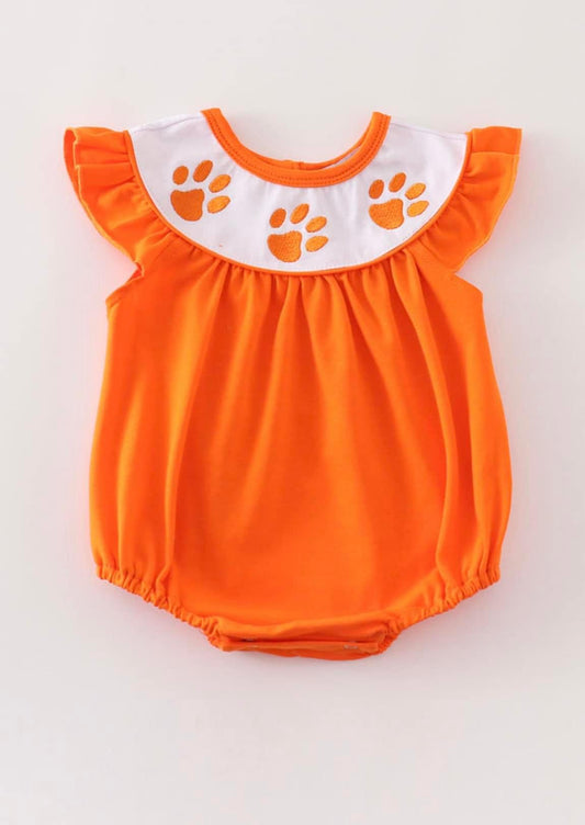Orange Paw Print Bubble