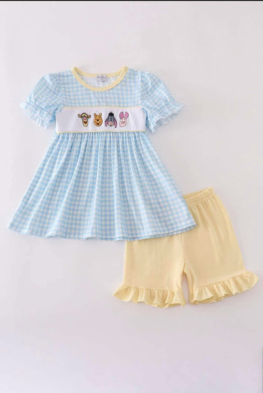 Pooh bear girls short set