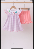Purple Dino Short Set