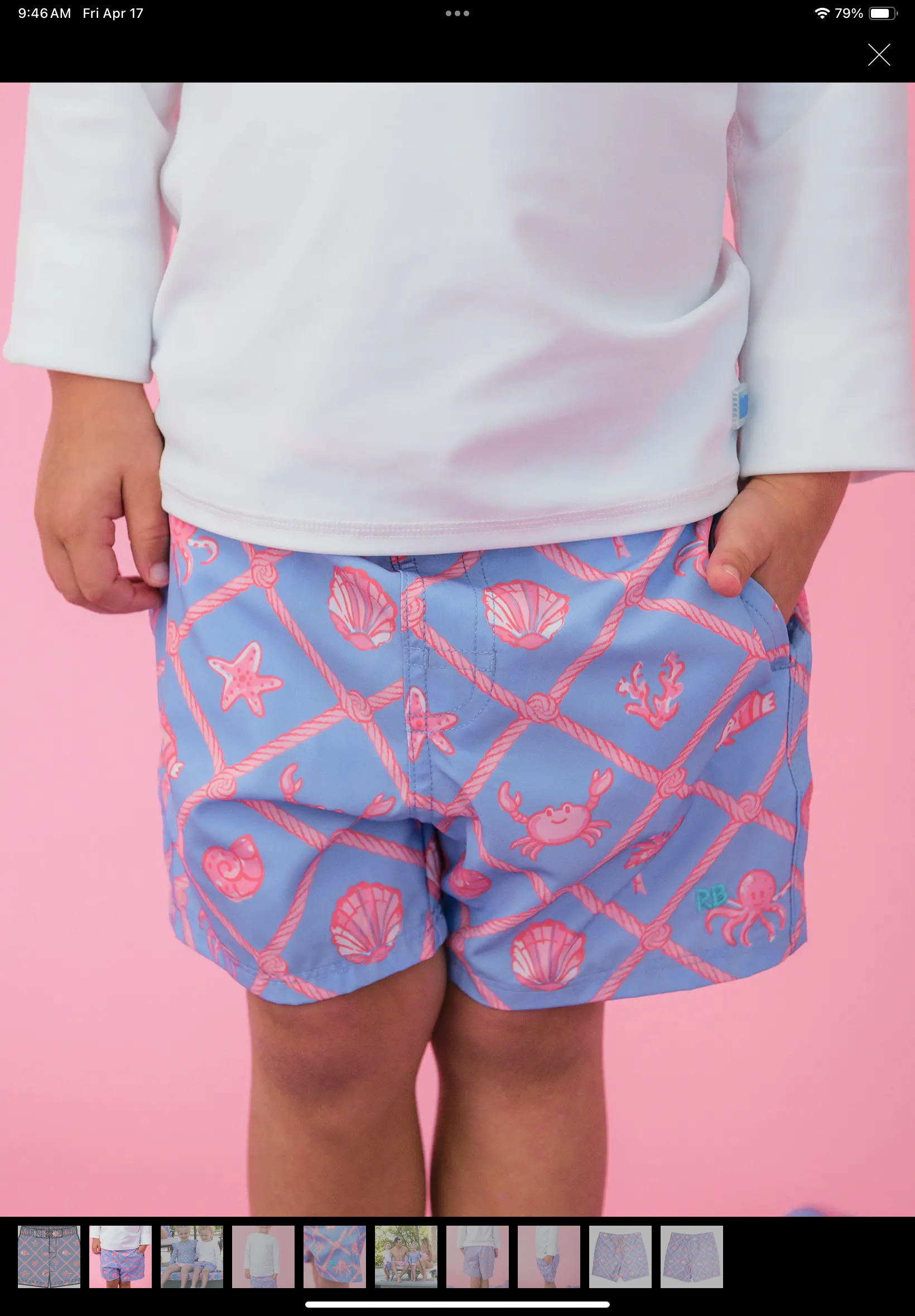 Boys Tropical Trellis Performance Hybrid Swim Trunks
