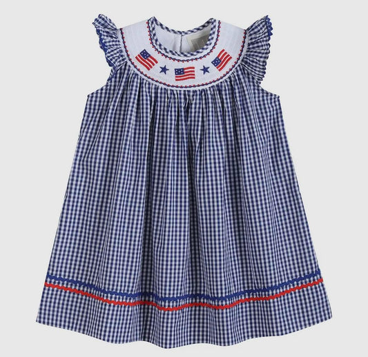 American flag smocked dress